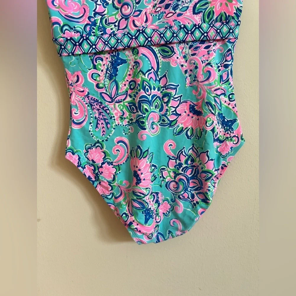 Lilly Pulitzer Imogen Swimsuit Jungle Horizon Size 12 - Picture 7 of 9